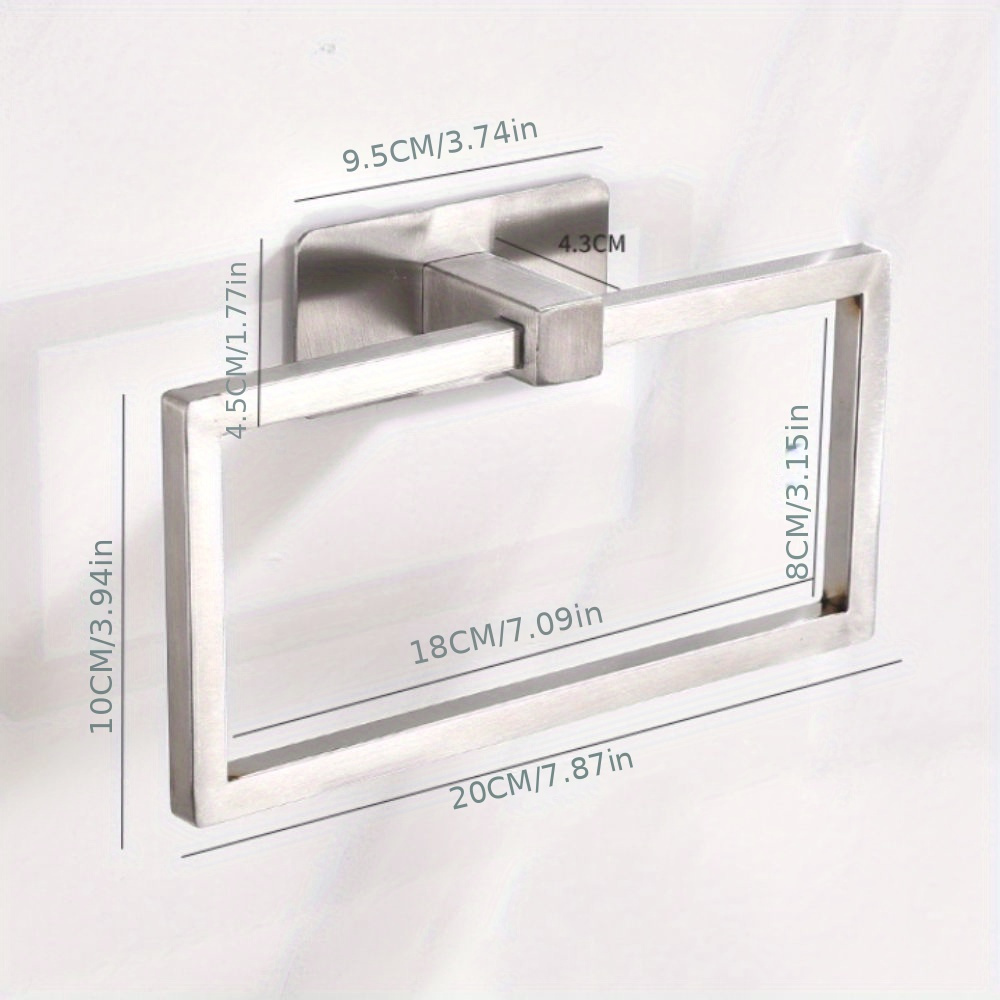 Waterproof, no-drill towel ring, modern ventilated wall-mounted towel ring