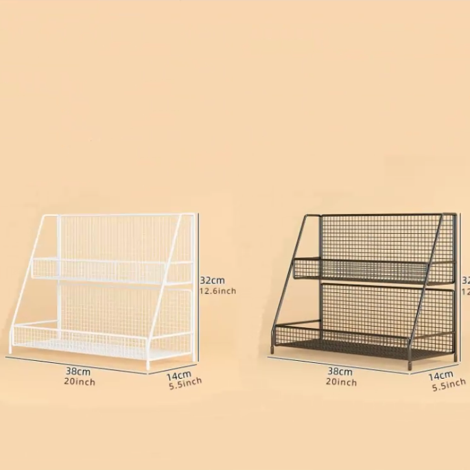 Multi-functional multi-layer metal storage rack, suitable for kitchens