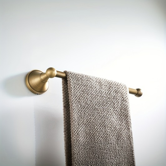 29cm Vintage Brass Wall-Mounted Towel Rack - Short Version