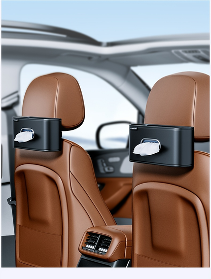 1 piece faux leather car seat back tissue holder