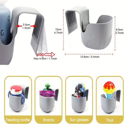 1 portable cup holder for car seats, grey car seat cup holders