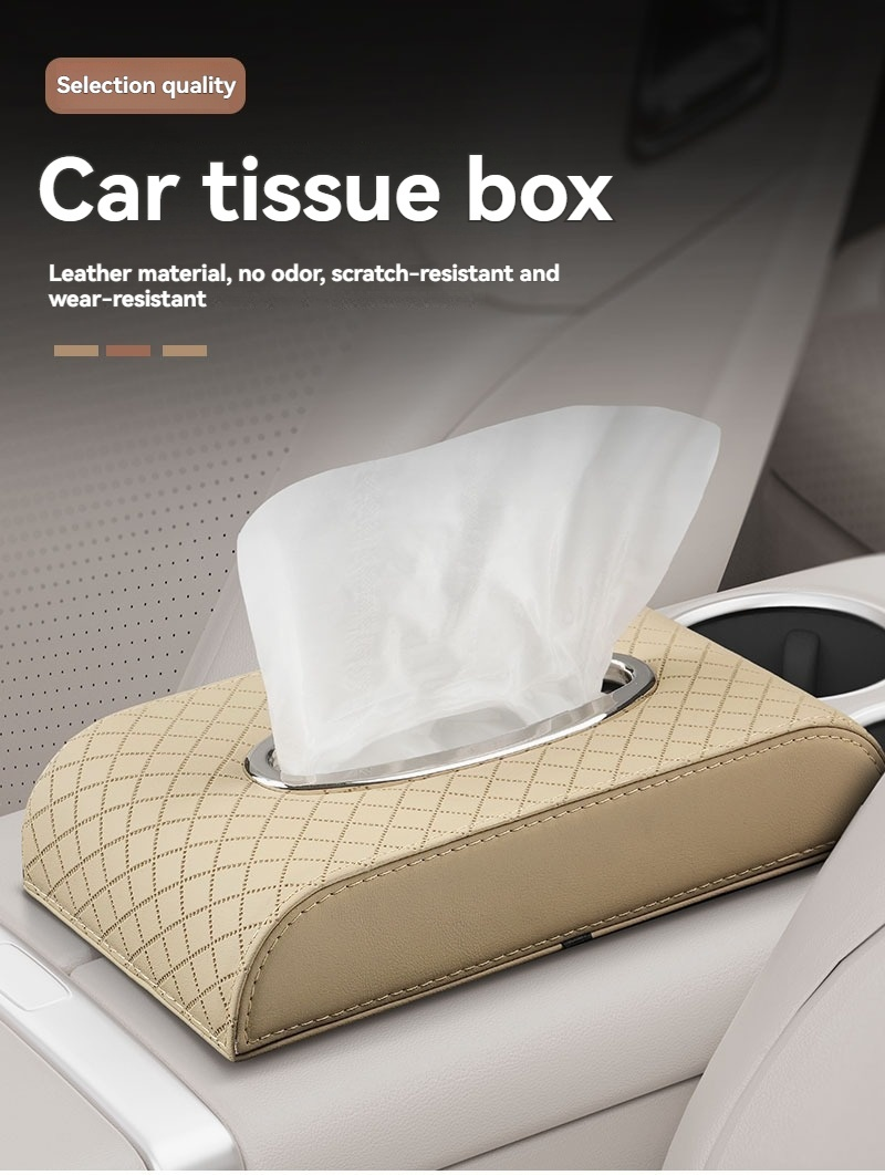 Beige/Gold, seat-mounted tissue holder, easy to hold
