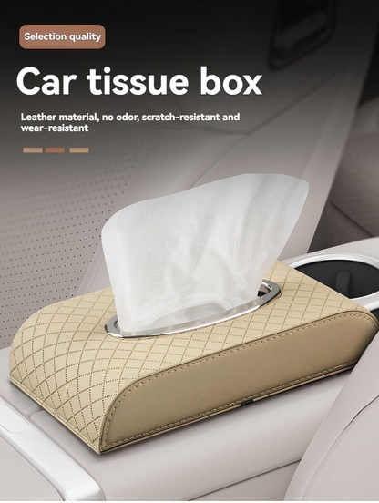 Beige/Gold, seat-mounted tissue holder, easy to hold