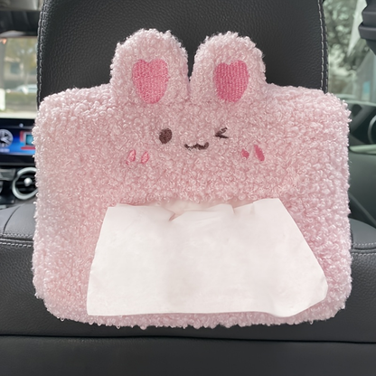 1pc Car Tissue Box, Hanging Type for Vehicles, Cute And Creative Design for Armrest And Sun Visor.
