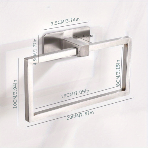 Waterproof, no-drill towel ring, modern ventilated wall-mounted towel ring