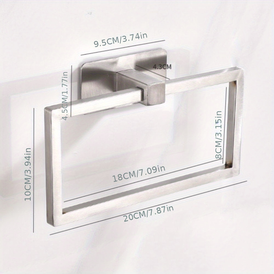 Waterproof, no-drill towel ring, modern ventilated wall-mounted towel ring