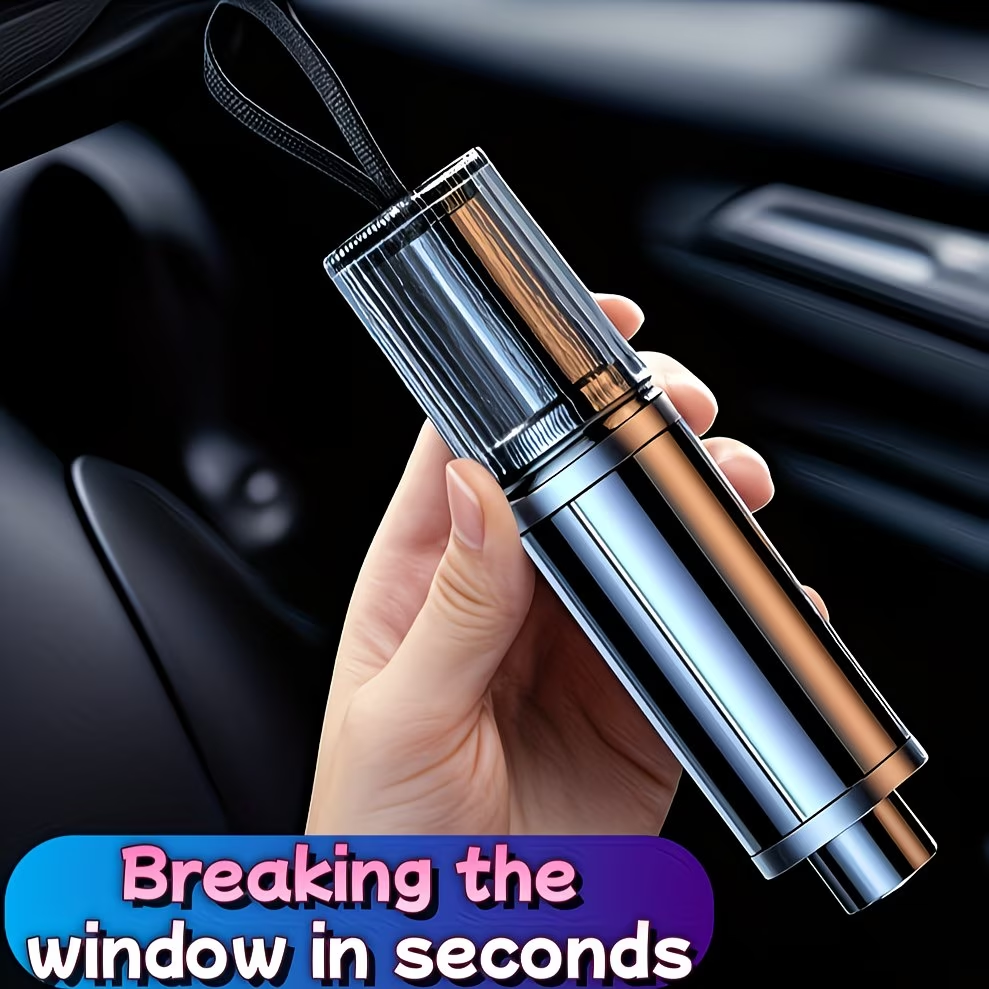 1pc a Car Window Breaking Tool, a Safety Hammer That Is Multifunctional, Combining Three Features: Cutting Belts, Breaking Glass, And Ensuring Safety in EmergencieWarning: The use of this product may be subject to laws and regulations in your jurisdiction