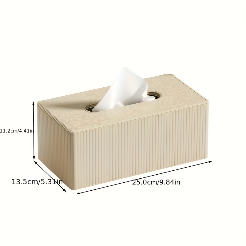 Luxury tissue box, made of premium leather, available in three colors.