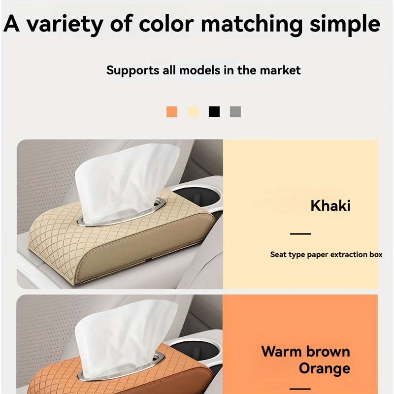 Beige/Gold, seat-mounted tissue holder, easy to hold