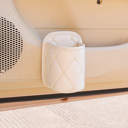 1 piece PU leather car cup holder, suitable for most cars