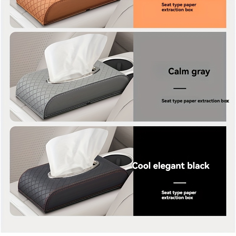 Beige/Gold, seat-mounted tissue holder, easy to hold