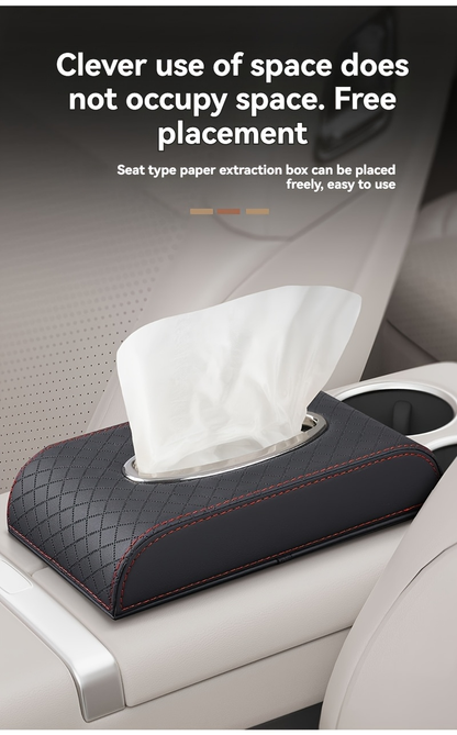Beige/Gold, seat-mounted tissue holder, easy to hold