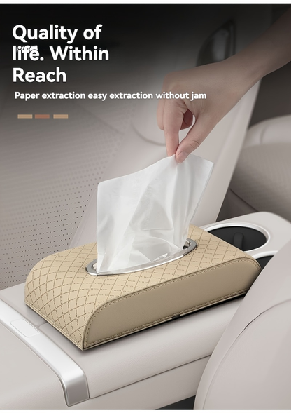 Beige/Gold, seat-mounted tissue holder, easy to hold
