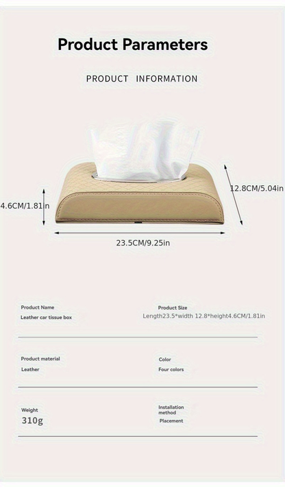 Beige/Gold, seat-mounted tissue holder, easy to hold
