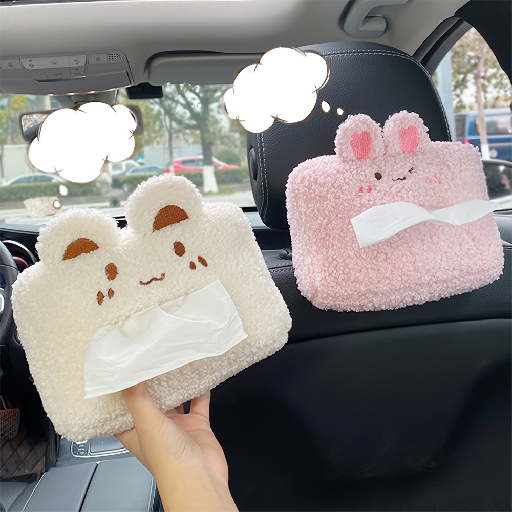 1pc Car Tissue Box, Hanging Type for Vehicles, Cute And Creative Design for Armrest And Sun Visor.