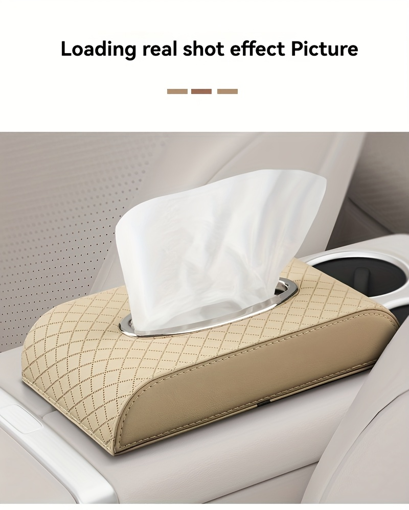 Beige/Gold, seat-mounted tissue holder, easy to hold