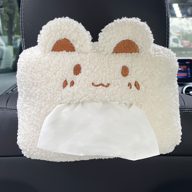 1pc Car Tissue Box, Hanging Type for Vehicles, Cute And Creative Design for Armrest And Sun Visor.