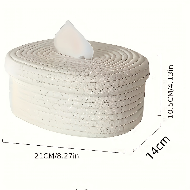 Canvas rope woven tissue box storage basket, suitable for storing tissues.