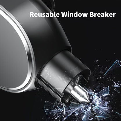 This safety hammer is a two-in-one emergency escape tool.