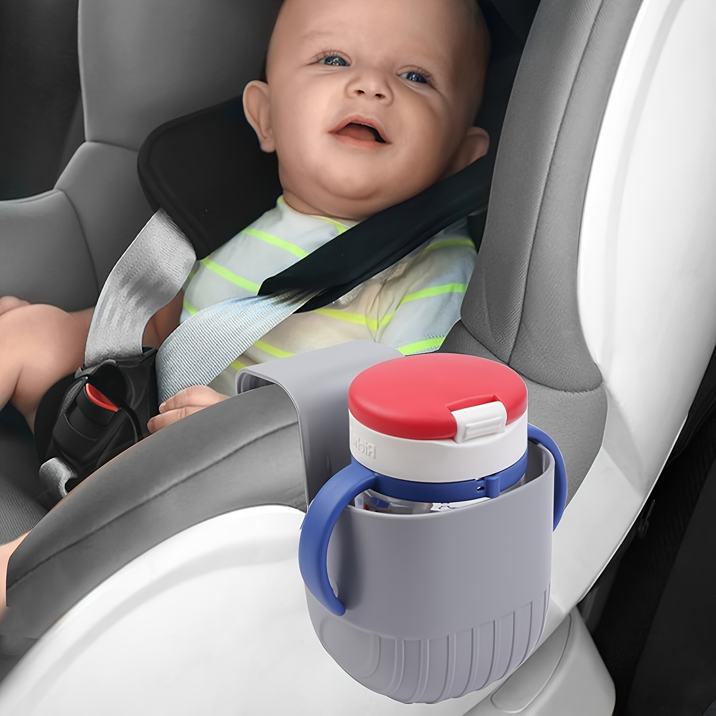 1 portable cup holder for car seats, grey car seat cup holders