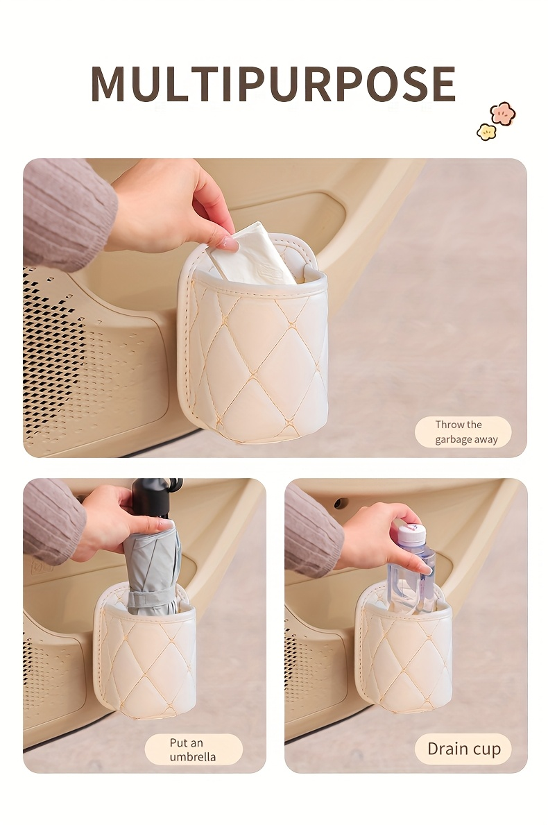 1 piece PU leather car cup holder, suitable for most cars