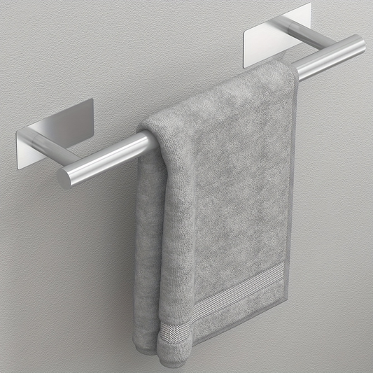 1-piece bathroom towel rack, wall-mounted, stainless steel.