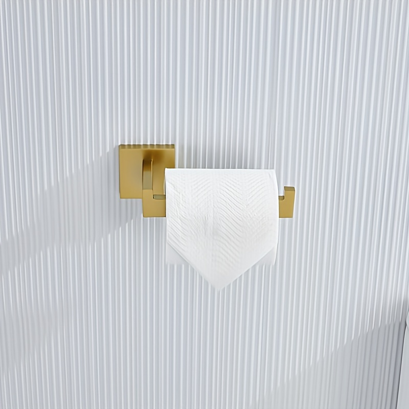 Two-piece elegant gold stainless steel bathroom accessory set