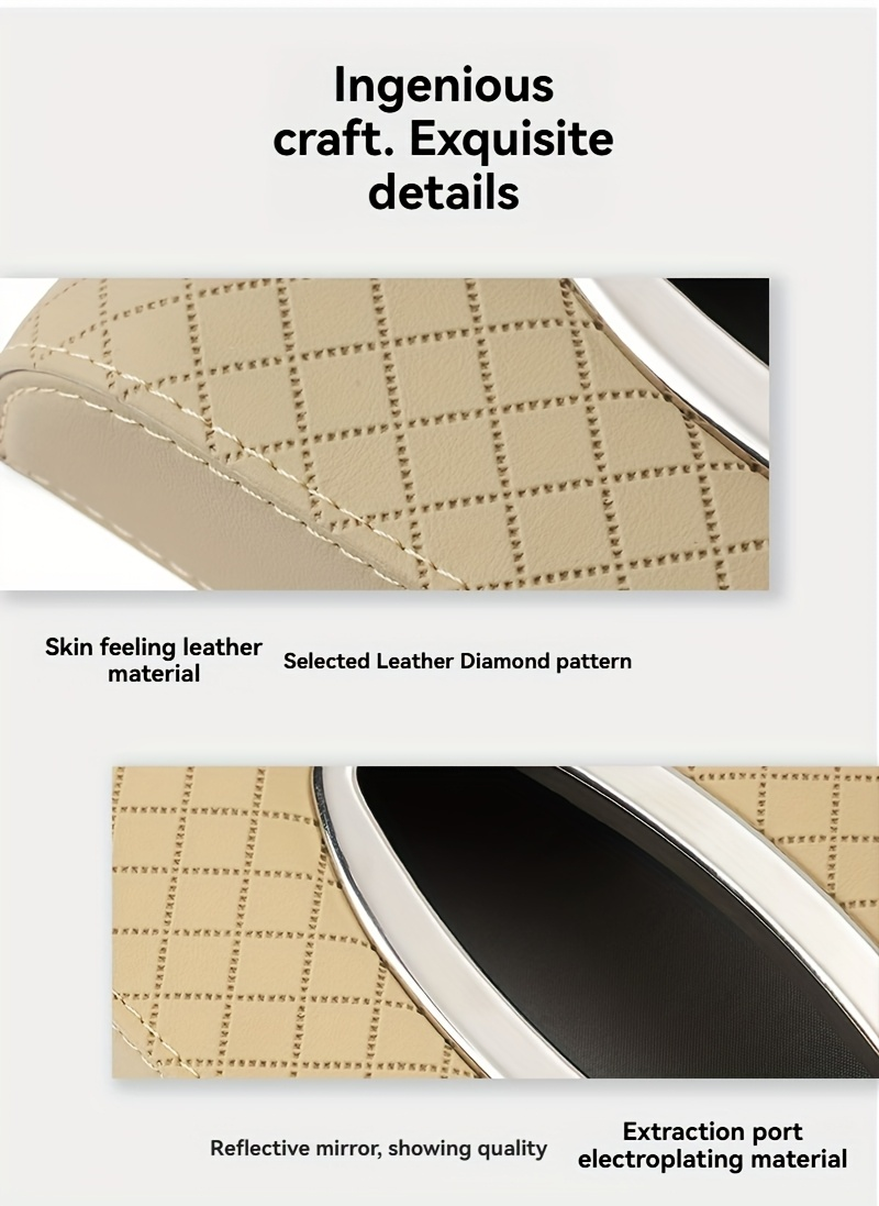 Beige/Gold, seat-mounted tissue holder, easy to hold