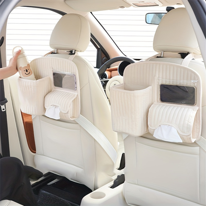 With multi-function hook, tissue box, car rear storage cabinet.