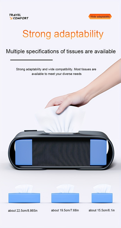1 piece faux leather car seat back tissue holder