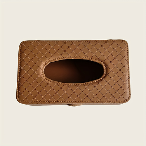 1 piece car strap plaid tissue box, suitable for all cars