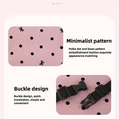 Elegant polka dot bow car tissue holder