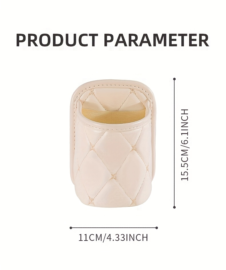 1 piece PU leather car cup holder, suitable for most cars
