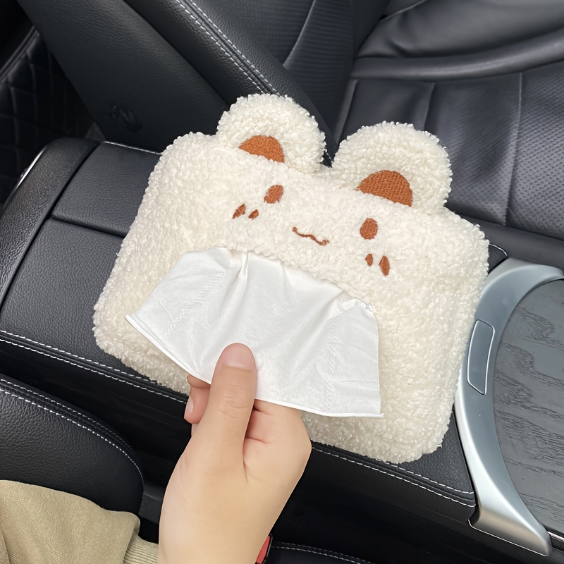 1pc Car Tissue Box, Hanging Type for Vehicles, Cute And Creative Design for Armrest And Sun Visor.