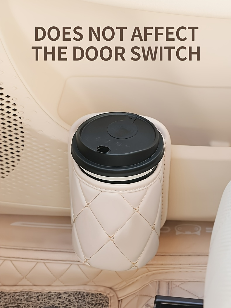 1 piece PU leather car cup holder, suitable for most cars