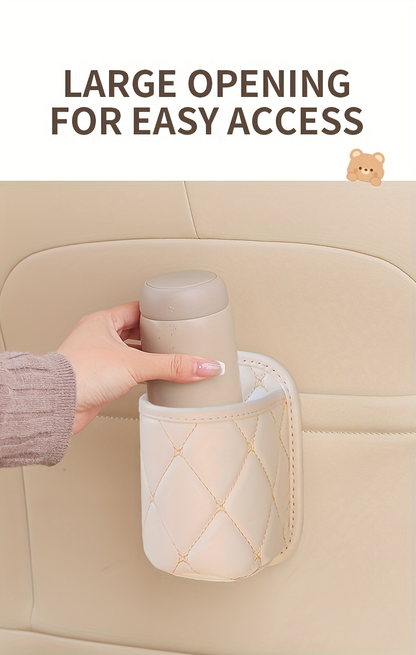 1 piece PU leather car cup holder, suitable for most cars